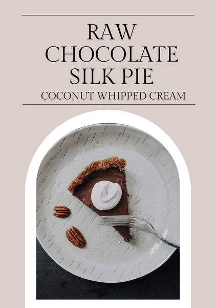 Raw Chocolate Silk Pie with Coconut Whipped Cream
