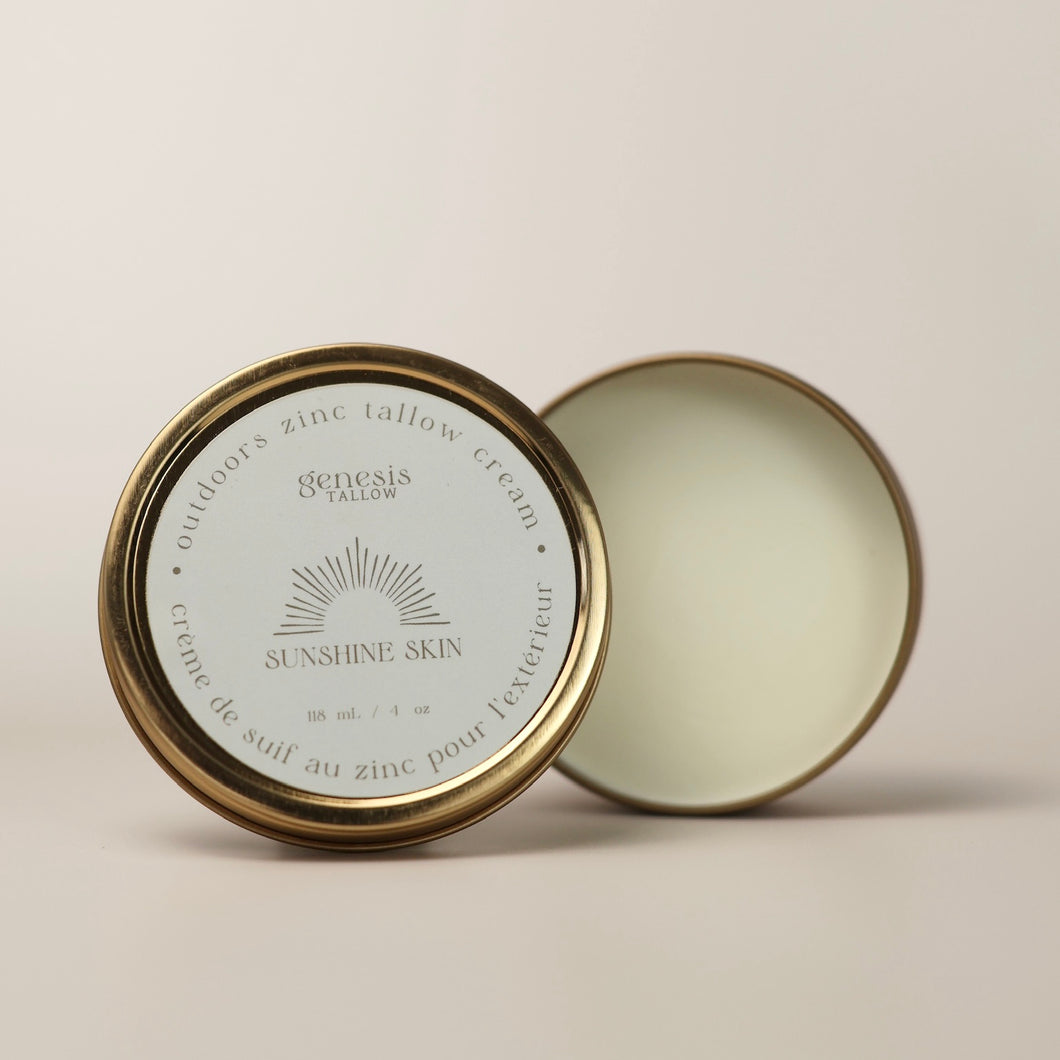 Sunshine Skin Zinc Tallow Cream | Body Sun Balm – Genesis Tallow